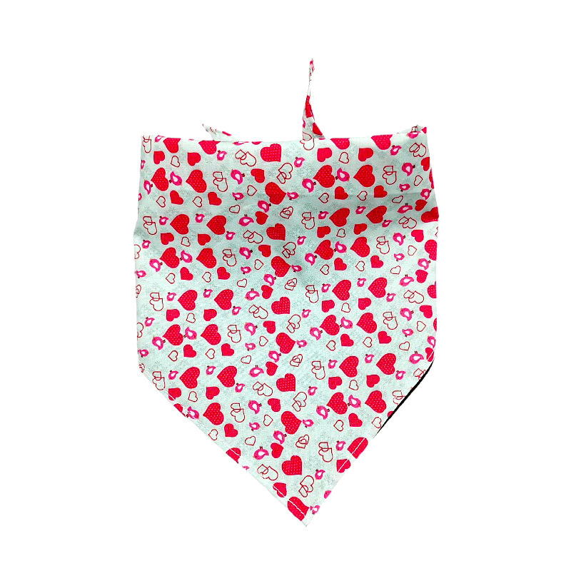 Valentine's Day Pet Bandana for Dogs Drool Bib for Cats Pet Scarf - PIKAPIKA