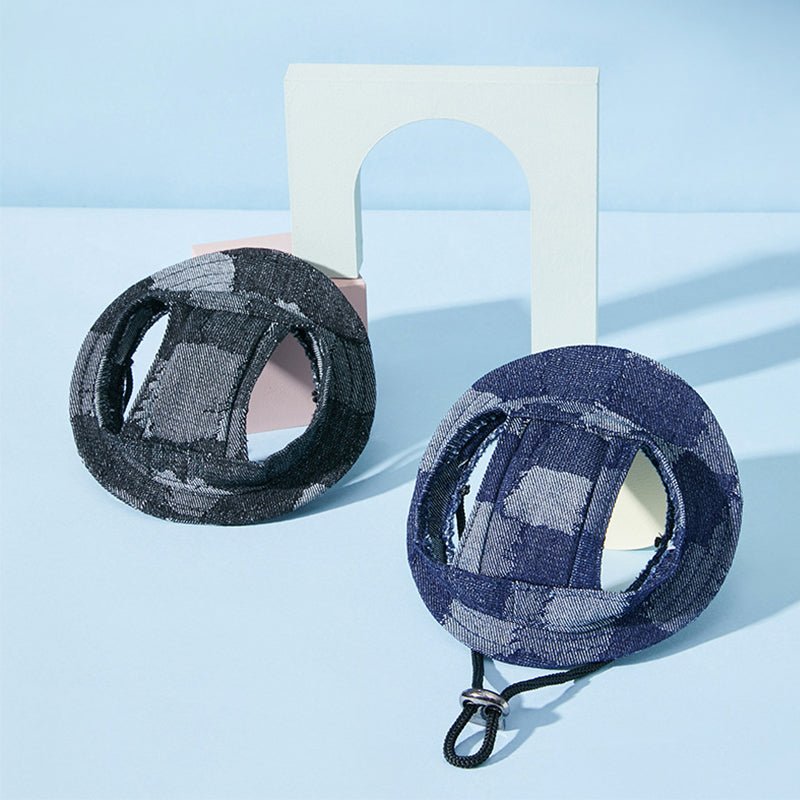 Vintage Denim Outdoor Sunscreen Bucket Hat - PIKAPIKA