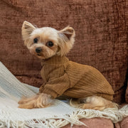 Warm Earth Tone Shirt for Toy Dogs Korean Style - PIKAPIKA