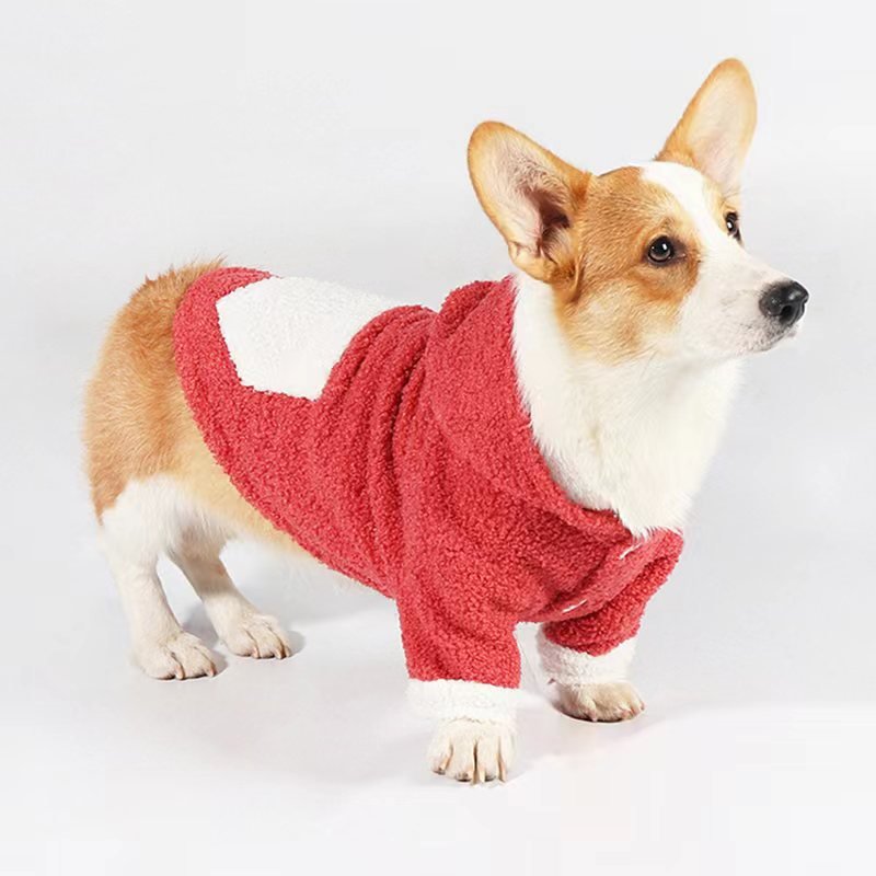 Warm Fleece Button Coat Corgi Dog Clothes - PIKAPIKA