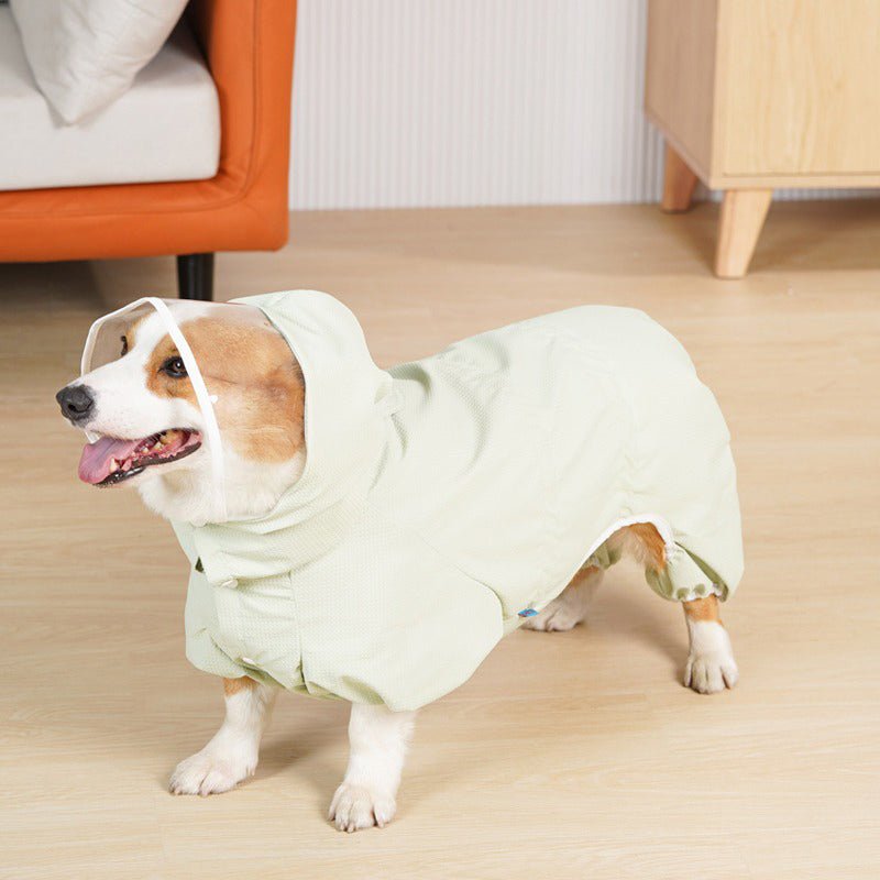 Waterproof 4Legs Belly Cover Raincoats Outdoor Dog Clothes - PIKAPIKA