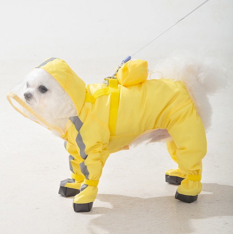 Waterproof 4Legs Cover Raincoats Outdoor Dog Clothes - PIKAPIKA