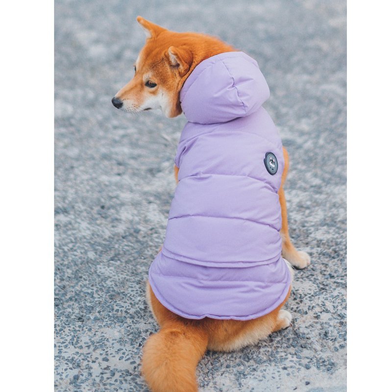 Waterproof Duck Down Padded Jacket Sleeveless Vest Hoodie Coat Dog Clothes - PIKAPIKA