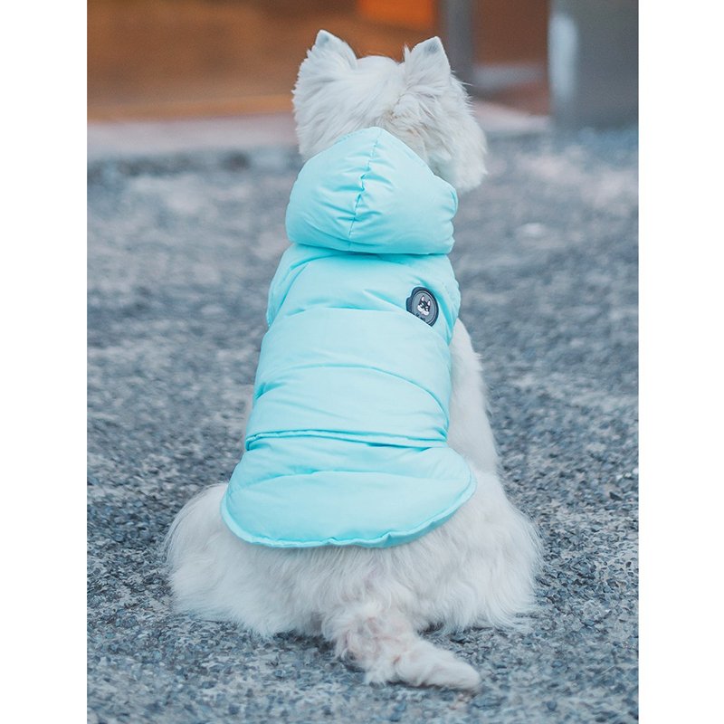 Waterproof Duck Down Padded Jacket Sleeveless Vest Hoodie Coat Dog Clothes - PIKAPIKA