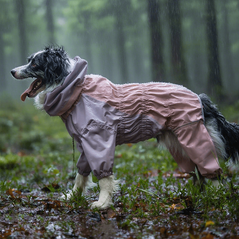 Waterproof Full - Cover Four - Leg Outdoor Big Dog Raincoat - PIKAPIKA