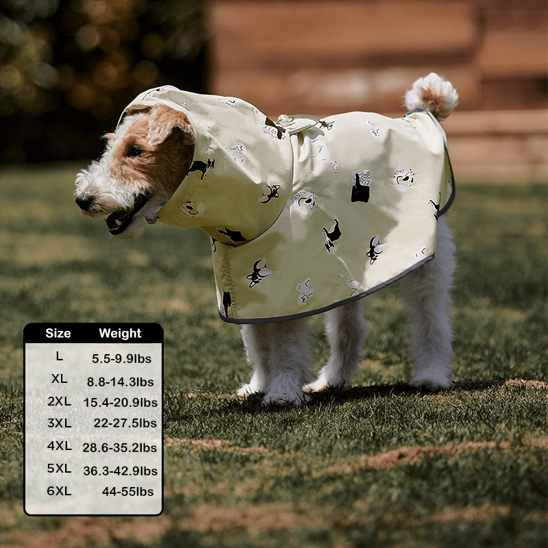 Waterproof Full - Cover Lightweight Raincoat for Small and Medium Dogs Whippet Pet Rainwear - PIKAPIKA