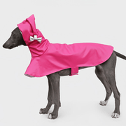 Waterproof Whippet Dog Raincoat Fashion Pointed Hood Bow - PIKAPIKA