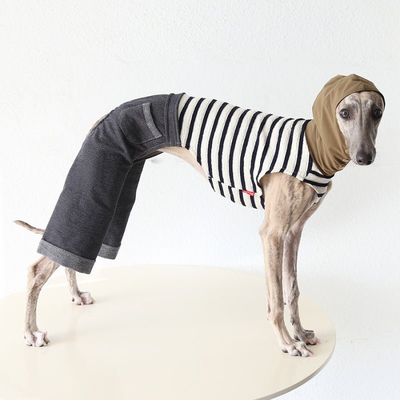 Wide Leg Denim Pants Italian Greyhound Whippet Dog Clothes - PIKAPIKA