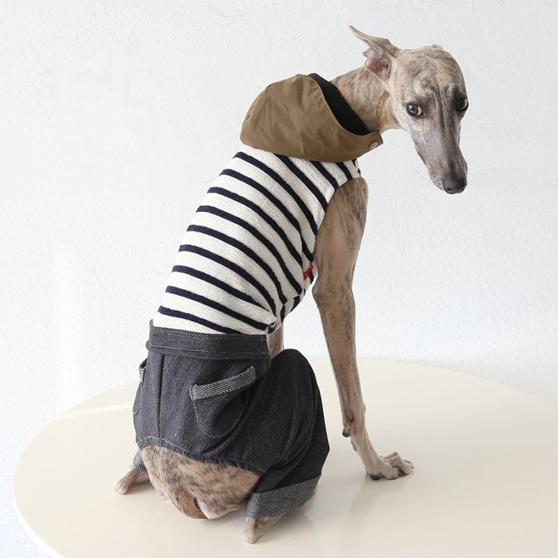 Wide Leg Denim Pants Italian Greyhound Whippet Dog Clothes - PIKAPIKA