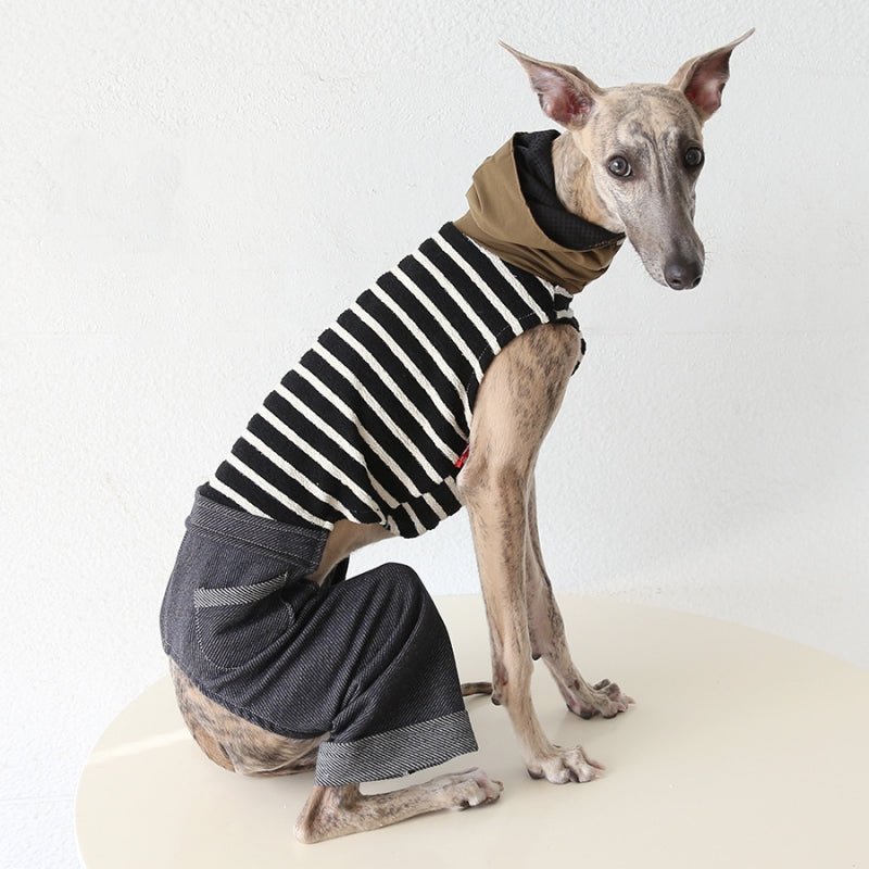 Wide Leg Denim Pants Italian Greyhound Whippet Dog Clothes - PIKAPIKA