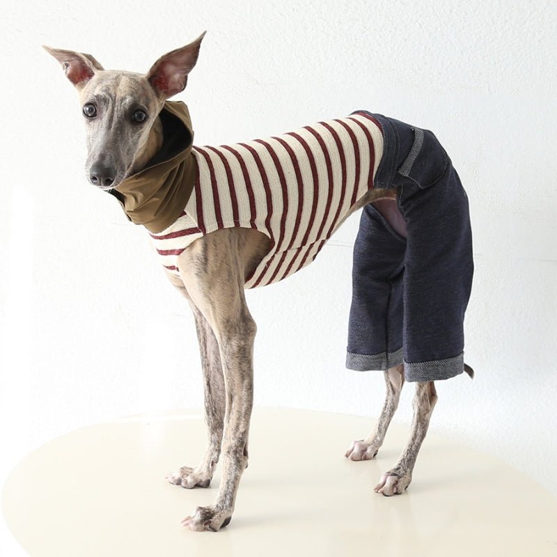 Wide Leg Denim Pants Italian Greyhound Whippet Dog Clothes - PIKAPIKA