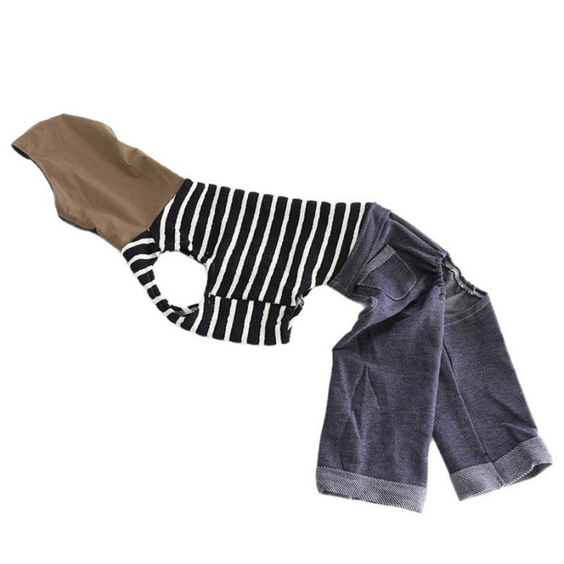 Wide Leg Denim Pants Italian Greyhound Whippet Dog Clothes - PIKAPIKA