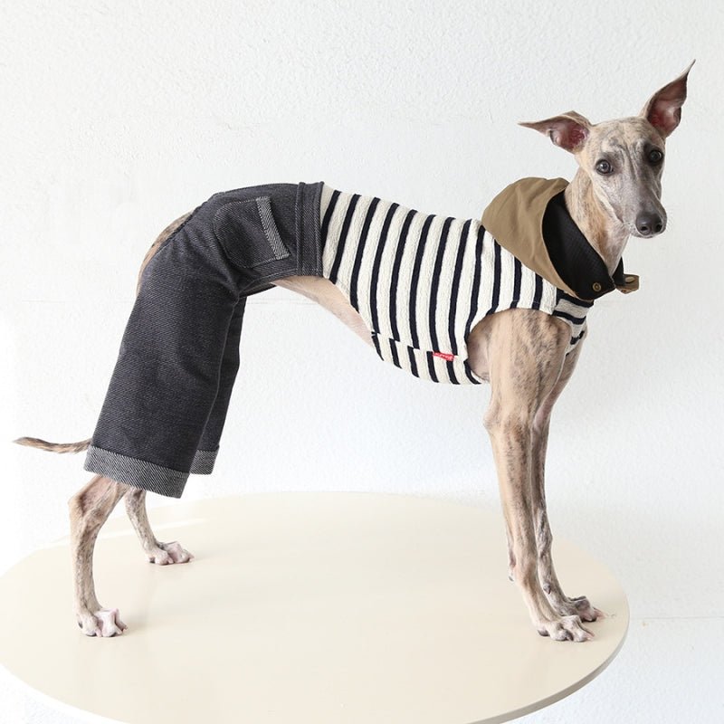Wide Leg Denim Pants Italian Greyhound Whippet Dog Clothes - PIKAPIKA