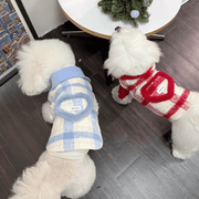 Woolen Coat Love Heart Dog Clothes Winter Button Cat Jacket - PIKAPIKA
